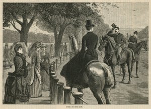 In the Row; Rotten Row, Hyde Park, London by English School