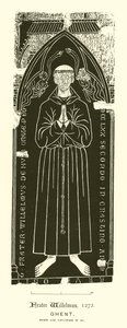 Incised Slab (engraving) by English School