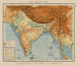 India, Physical Map