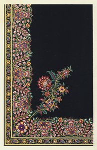 Indian Embroidered Satin Apron by English School