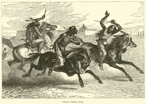 Indian Horse race by English School