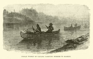Indian Women of Canada Carrying Berries to Market by English School
