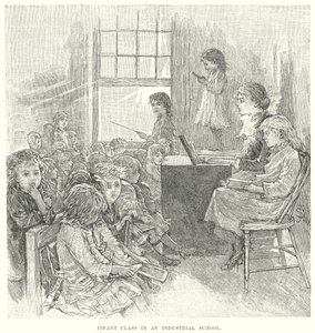 Infant Class in an Industrial School (engraving) by English School