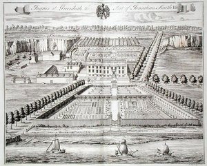 Ingries at Greenhith, the Seat of Jonathan Smith, engraved by I. Kip by English School