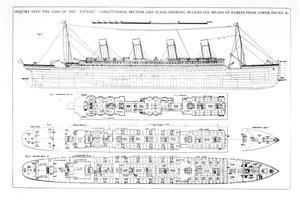 Inquiry into the Loss of the Titanic: Cross Sections of the Ship by English School