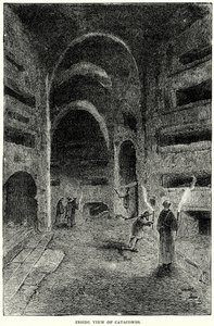 Inside View of Catacombs by English School