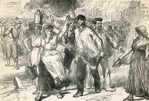 Insurgents Ravaging The Streets of Paris by English School