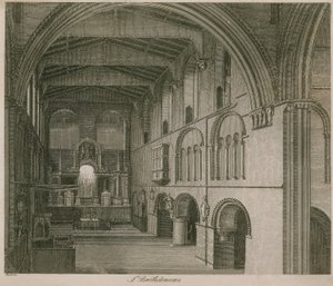 Interior of Church of St Bartholomew the Great by English School