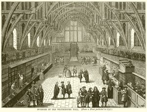 Interior of Old Westminster Hall by English School