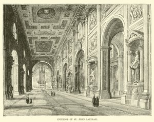 Interior of St. John Lateran by English School