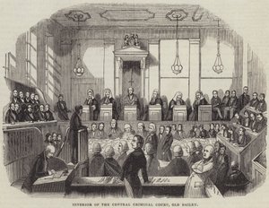 Interior of the Central Criminal Court, Old Bailey by English School