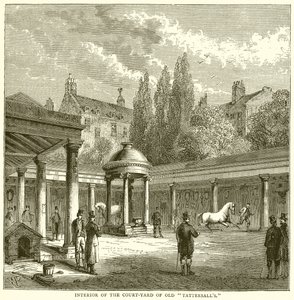 Interior of the Court-Yard of Old Tattersalls by English School