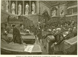 Interior of the French Senate-House (Luxembourg Palace, Paris)