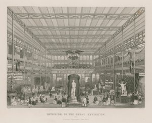 Interior of the Great Exhibition, 1851, American Department (East End) by English School