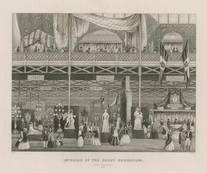 Interior of the Great Exhibition, 1851, Italian Department by English School