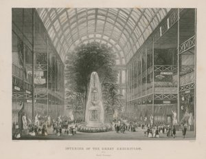 Interior of the Great Exhibition, 1851, North Transept by English School