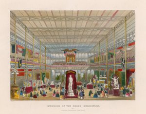 Interior of the Great Exhibition, American Department (East End) by English School