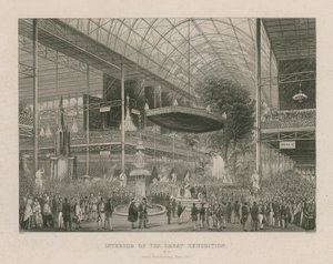 Interior of the Great Exhibition, Grand State Opening, 1 May 1851 by English School