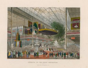 Interior of the Great Exhibition, Grand State Opening, 1 May 1851 by English School