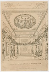 Interior of the Great Room at the Egyptian Hall, Piccadilly