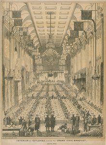 Interior of the Guildhall During the Grand Civic Banquet, 9 November 1837 by English School