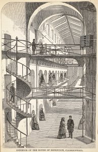 Interior of the House of Detention, Clerkenwell, illustration from The Criminal Prisons of London and Scenes from Prison Life by Henry Mayhew and John Binny, pub. 1862 by English School