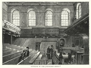 Interior of the Justiciary Court by English School