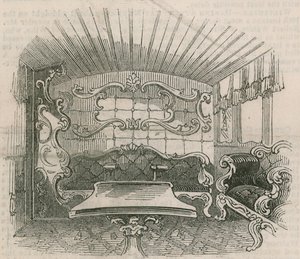 Interior of the Royal Railway Carriage by English School