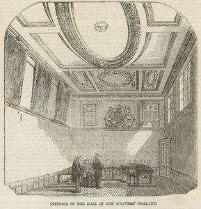 Interior of the Hall of the Weavers Company by English School