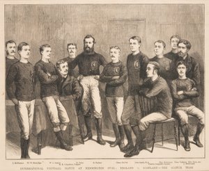International Football Match at Kennington Oval: England vs. Scotland - The Scotch Team, from The Graphic, 1879 by English School