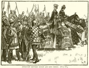 Interview Between Becket and King Henry by English School