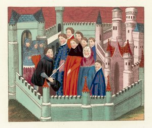 Interview between The Duke Of Lancaster and King Richard II by English School