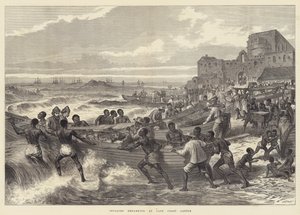 Invalids embarking at Cape Coast Castle