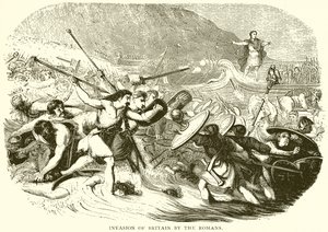 Invasion of Britain by the Romans by English School