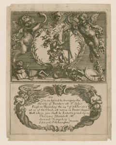 Invitation to the Society of Painters for 24 October 1678 by English School