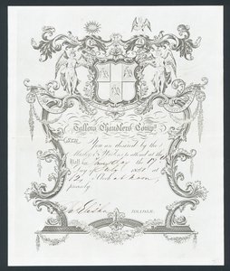 Invitation to the Tallow Chandlers Company ball, London by English School