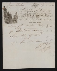 Invoice from Charles Stewart, tailor, St Paul