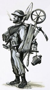 Irish Navvy by English School