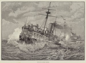 Ironclads in Stormy Weather by English School