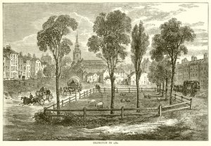 Islington in 1780 by English School