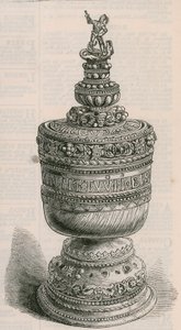Ivory Grace Cup of Thomas a Becket, set in gold by English School