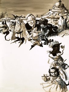J. R. R. Tolkien and characters from Lord of the Rings by English School