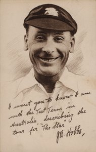 Jack Hobbs with the Cricket Test Team in Australia