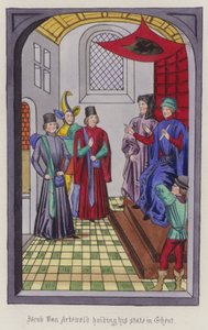 Jacob Von Artaveld holding his state in Ghent by English School