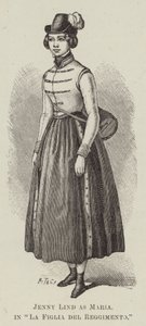 Jenny Lind as Maria, in "La Figlia del Reggimento" by English School