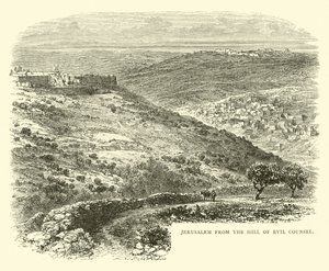 Jerusalem from the Hill of Evil Counsel by English School