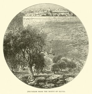 Jerusalem from the Mount of Olives by English School