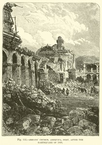 Jesuits Church, Arequipa, Peru, after the Earthquake of 1868