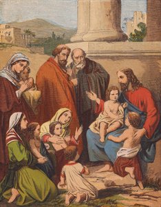 Jesus Christ Blessing the Little Children by English School