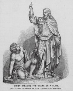 Jesus Christ breaking the chains of a slave by English School